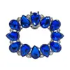 Nuevo Estilo Cristal de Color Gota de Agua Hebilla Cuadrada, Hebilla Elegante para Zapatos, Accesorio Decorativo Desmontable para Zapatos