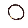 Nova Pulseira Moeda de Granada Natural Estilo Chinês para Mulheres, Estilo Exquisito de Luxo Leve, Pulseira Simples de Cordão Elástico de Nicho de Alta Qualidade