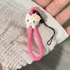 Cordão Curto para Celular com Design Criativo de Desenho Animado Fofo, Chaveiro de Pen Drive USB, Alça Anti-Perda para Celular, Alça de Anel para Dedo