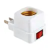 Nuevo interruptor doméstico portalámparas E27 enchufe cuadrado portalámparas de pared portalámparas LED de ahorro de energía socket de conversión
