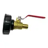 Conector para Accesorios de Barril IBC, Pezón de Válvula de Latón Electrochapado con Doble Rosca Exterior, Grifo de 1/2 Pulgada 3/4 1 Pulgada