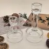 Suporte de Velas de Vidro de Cristal Retrô Europeu Jantar Romântico à Luz de Velas Casamento Decoração de Casa Suporte de Velas Alto