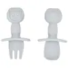 Palillo Tenedor para Molares de Bebé Tazón de Silicona para Bebé Cuchara para Bebé Vajilla Multiusos para Bebé Tenedor de Silicona Bol de Buffet Utensilios Sin