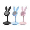 Soporte de teléfono con forma de conejo transfronterizo para escritorio, soporte de altura ajustable para selfies y transmisión en vivo