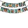 Conjunto de Decoração para Festa Temática Dragon Ball Bandeira Verde Dragon Ball Decorações Penduradas Pratos de Papel Copos de Papel Guardanapos de Papel Toalha Banner de Aniversário