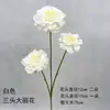 Materiais florais em tons de branco para salões de casamento, móveis para vitrines, adereços de flores de seda para decoração suave, arranjos de flores, marcadores de corredor, buquês artificiais atacado