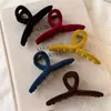 Pinza de Pinza de Tiburón de Pelo Elegante Retro Versátil Coreana con Flocado 2025 Nuevo Otoño e Invierno Accesorios para el Cabello