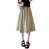 Calça Pantalona de Papel Tipo Japonês Calça Air Dipper Solta Emagrecedora Pequena em Forma de A Calça Cropped de Perna Larga para Mulheres K0426
