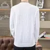 Sudadera de Cuello Redondo para Hombre, Camiseta Casual de Manga Larga Forrada de Polar para Otoño e Invierno, Corte Delgado, Camiseta Versátil, Camiseta Básica Juvenil de Moda
