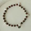 Moderna y versátil cadena hecha a mano de perlas naturales y sándalo de seda dorada, uso en capas vintage, joyería de alta gama elegante y lujosa para mujeres