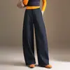 Pantalones Casuales de Pierna Ancha con Cintura Elástica, Estilo Perezoso, Nuevos para Otoño 2026, Pantalones Largos Versátiles para Mujer