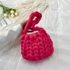 Lana Gruesa de Islandia Bolso Tejido a Mano Bolsa de Materiales diy Bolso de Mano Casero Bolso de Hombro Cruzado Terminado