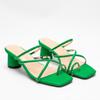 Outlet de Fábrica Sandálias Femininas de Verão com Dedo Aberto Baixo Salto Versátil Confortáveis Casuais Slip-on Sandálias de Salto Alto