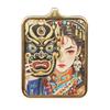 Xizang pintado à mão ouro Tang kazaki carneiro cinco caudas nove caudas raposa deus amarelo da riqueza verde mãe buda cartão gabu pingente
