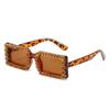 Gafas de sol nuevas en caja 2021 personalidad europea y americana gafas cuadradas de diamante moda color gelatina gafas de sol de diamante mujer