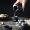 Conjunto Japonês de Cerâmica Pintado à Mão para Vinho Branco Sake Taça de Vinho Dispensador Taça Pequena Jarra de Vinho Criativo 1 Jarra 4 Taças