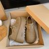 Otoño e Invierno 2025 Todo Incluido Suela Gruesa Aumentadora Suela Blanda Versátil Slip-On Casual Zapatos Retro Birkenstock con Forro Polar para Mujer Zapatos de Moda