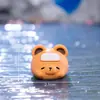 Paisaje en miniatura, creativo y lindo, con una escena de aguas termales con figuritas de gato, perro, cerdo y pato - Decoraciones y accesorios para casa de muñecas DIY