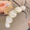 Horquilla de pelo con forma de sirena, elegante, con perlas artificiales de acrílico, para baño, con clip de tiburón