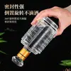 Botella Cuadrada para Licor Nueva Sellada, Botella de Licor de Material Blanco Cristalino Transparente, Botella de Vidrio para Licor de Paquete de 0.5 kg con Tapa, Botella para Vino de Frutas