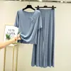 Conjunto de Pijama Fino de Modal para Mulheres, Camiseta de Manga Curta, Roupa de Casa, Conjunto Casual de Duas Peças Tamanho Grande, Estilo Preguiçoso