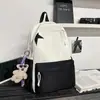 Mochila escolar bicolor para hombres y mujeres, adecuada para estudiantes de secundaria, preparatoria y universidad, para clases, salidas, uso casual, ligera, moderna y genial