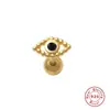 Joyería para Piercing de Ojo con Borla Bohemia de Plata de Ley S925 Pendientes de Hilo Europeos y Americanos Pendientes Elegantes de Clavo para Hueso de la Oreja para Mujeres