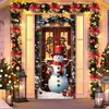 Cortina de Puerta Navideña Tela Colgante Árbol de Navidad Muñeco de Nieve Hombre Mayor Tema Decoración de Entrada Arreglo Festivo Fuente Transfronteriza Fábrica
