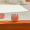 Acessório Esculpido em Ágata de Fonte Natural de Sal com Cabeça de Gato e Furos Esquerdo e Direito, Acessório Decorativo, Contas Espaçadoras, Conjunto de Pulseira e Pulseira de Pulso 22