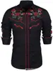 Moda Primavera, Otoño e Invierno 2025 para Hombre Tendencia Versátil Estilo Étnico Impresión 3D Cuello Solapa Manga Larga Camisa Casual de Negocios