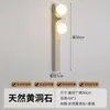 2026 Nova Luz de Fundo para Sofá de Sala de Estar Estilo Wabi-Sabi, Luz de Fundo para Parede de Escada em Travertino Amarelo Estilo Vintage