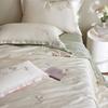Verano Lujo Ligero Lanjing Tencel Fresco de Verano Lavable Habitación con Aire Acondicionado Seda de Hielo Colcha Fina Juego de Cuatro Piezas Colcha Fina