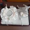 Sombrero de Disfraz de Cumpleaños para Gato Perro Mascota Fiesta de Cumpleaños Estilo Princesa Set de Pedrería Collar para Perro Pequeño y Mediano