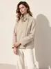 Outono Inverno 2026 Novo Casaco de Lã Camelo Dupla Face com Gola Alta Feminino Estilo Coreano Casaco de Lã Solto Outerwear para Mulheres Baixas