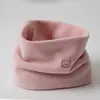 Bufanda de forro polar con cuello alto de doble capa de temperatura constante para niños, también apta para adultos, estilo de dos piezas falsas, otoño e invierno