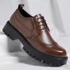 Sapatos de couro masculinos 2024 nova moda outono masculino negócios casual brock britânico casual casamento noivo sapatos