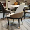 Silla de Comedor para el Hogar de Lujo Ligero Madera Maciza Moderna Simple Mesa y Silla de Comedor Silla de Diseñador de Gama Alta Respaldo Italiano Silla Piña