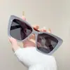 Moda Europa y Estados Unidos gafas de sol ojo de gato transfronterizas net red todo-combinable delgadas gafas de sol de alto sentido montura grande espejo plano al por mayor