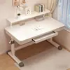 Mesa de noche para uso doméstico, mesa ajustable en altura manual y móvil con ruedas, escritorio de escritura pequeño para estudiantes, mesa de estudio para niños con ruedas