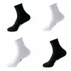 Calcetines de Algodón para Hombre, de Media Pantorrilla, Resistentes al Olor, Absorbentes del Sudor, Engrosados, Antideslizantes para Bádminton, Calcetines Deportivos Profesionales para Correr Maratón