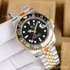 Reloj Mecánico Laojia Greenwich Automático Mecánico Acero Inoxidable Luminoso Resistente al Agua Alta Calidad para Hombre Negocios