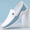 Zapatos de Cuero Simples para Hombre 4748 Talla Grande Zapatos tipo Mocasín para Hombre Superficie Suave Zapatos de Suela Blanda Ligeros, Cómodos y Versátiles Zapatos de Cuero