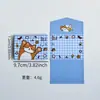Cartões de felicitações dobráveis de desenho animado para o Festival Qixi, aniversários, feriados, presentes de agradecimento, envelopes para mensagens, cartões de papel de carta, cartões de felicitações