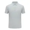 Camisa polo, seda gelada de secagem rápida de manga curta, estilo casual fino de verão, unissex, gola de lapela roupa de trabalho, seda gelada de secagem rápida para o verão