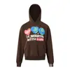 Sudadera con capucha de terciopelo Bpm con estampado de letras Broken Planet, holgada, casual, para hombre y mujer, moderna, otoño e invierno