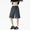 Pantalones Cortos de Cinco Puntos Estilo Americano Estilo Hong Kong para Hombre, Estilo Delgado de Verano, Nuevo Modelo 2026, Pantalones Casuales Sueltos de Largo Medio para Adolescentes