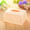 Caja de papel con patrón de estilo europeo de alta gama, manualidades caseras, adornos de regalo, caja de pañuelos creativa, adornos para restaurante al por mayor
