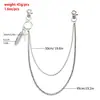 Joyería Transfronteriza Europea y Americana Hip-Hop Rock Metal Pluma Cadena para Jeans Cadena de Cintura Moda Femenina Anillo Accesorios para la Cintura