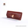 Billetera Larga de Cuero Genuino Retro 2026 Original Hecha a Mano de Cuero Curtido Vegetal Bolso Multifuncional Billetera de Cuero Curtido Vegetal