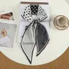 Elegante Bufanda Larga Fina para Mujer, Bufanda Diagonal de Moda para el Cuello, Versátil Bufanda Estrecha de Seda para Primavera y Otoño 2026